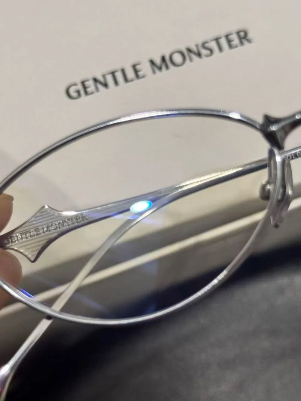 Gentle Monster BOLD Silver Oval Eyeglasses